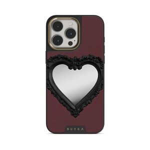 Burga Burgundy and Black Heart Mirror iPhone 14 Pro Max MagSafe Case NEW